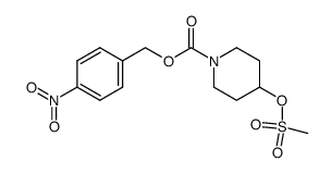 4-methanesulfonyloxy-1-(p-nitrobenzyloxycarbonyl)piperidine结构式