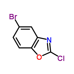 2-氯-5-溴苯并恶唑结构式