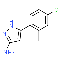 5-(4-Chloro-2-methylphenyl)-1H-pyrazol-3-amine结构式