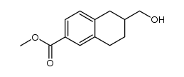 (2RS)-2-hydroxymethyl-6-methoxycarbonyl-1,2,3,4-tetrahydronaphthalene结构式