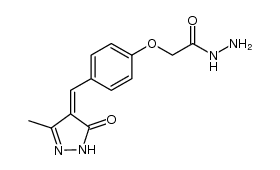 4-(3-Methyl-5-oxo-4-pyrazolidenemethyl)-phenoxyacetic acid hydrazide Structure