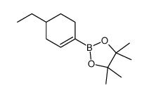 2-(4-乙基-1-环己烯)-4,4,5,5-四甲基-1,3,2-二噁硼烷结构式