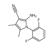 2-Amino-1-(2,6-difluorophenyl)-4,5-dimethyl-1H-pyrrole-3-carbonit rile Structure