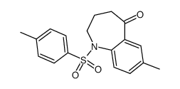 7-Methyl-1-tosyl-3,4-dihydro-1H-benzo[b]azepin-5(2H)-one结构式