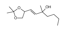 1-(2,2-dimethyl-1,3-dioxolan-4-yl)-3-methylhept-1-en-3-ol结构式