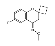 (E)-6-fluorospiro[chroman-2,1'-cyclobutan]-4-one O-methyl oxime Structure