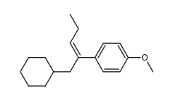 (Z)-1-(1-cyclohexylpent-2-en-2-yl)-4-methoxybenzene结构式