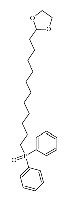 12-diphenylphosphinoyldodecanal ethylene acetal Structure