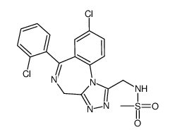 N-[[8-chloro-6-(2-chlorophenyl)-4H-[1,2,4]triazolo[4,3-a][1,4]benzodiazepin-1-yl]methyl]methanesulfonamide结构式