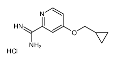 4-(Cyclopropylmethoxy)picolinimidamide hydrochloride Structure