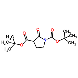 二叔丁基2-氧代吡咯烷-1,3-二羧酸酯结构式