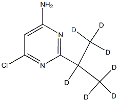 4-Chloro-6-amino-2-(iso-propyl-d7)-pyrimidine结构式