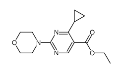 ethyl 4-cyclopropyl-2-morpholinopyrimidine-5-carboxylate Structure