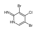 3,5-Dibromo-4-chloro-pyridin-2-ylamine structure