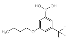 3-丁氧基-5-三氟甲基苯硼酸结构式