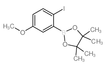 2-(2-碘-5-甲氧基苯基)-4,4,5,5-四甲基-1,3,2-二噁硼烷结构式