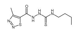 4-butyl-1-(4-methyl-1,2,3-thiadiazol-5-yl-carbonyl)-thiosemicarbazide结构式