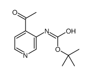 4-乙酰基吡啶-3-氨基甲酸叔丁酯结构式