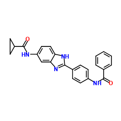 N-[4-(5-环丙甲酰氨基-1H-苯并咪唑-2-基)苯基]苯甲酰胺结构式