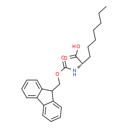 Fmoc-(S)-2-aminononanoic acid Structure