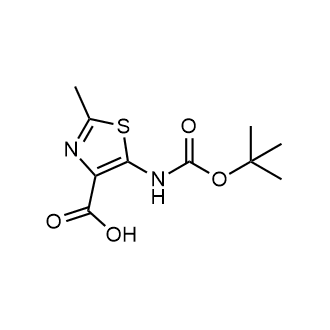 5-((叔丁氧基羰基)氨基)-2-甲基噻唑-4-羧酸结构式