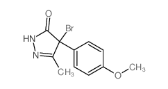 3H-Pyrazol-3-one,4-bromo-2,4-dihydro-4-(4-methoxyphenyl)-5-methyl-结构式