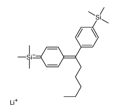 lithium,trimethyl-[4-[1-(4-trimethylsilylphenyl)hexyl]phenyl]silane Structure