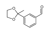 3-(2-甲基-1,3-二氧杂烷-2-基)苯甲醛结构式