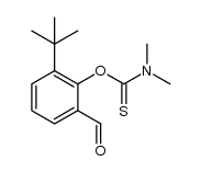 O-(2-formyl-6-tert-butylphenyl) N,N-dimethylthiocarbamate结构式