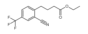 ethyl 4-(2-cyano-4-(trifluoromethyl)phenyl)butanoate结构式