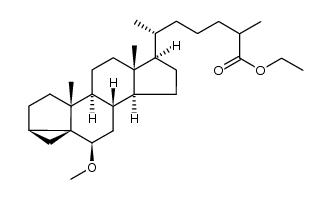 ethyl (25ξ)-6β-methoxy-3α,5-cyclo-5α-cholestan-26-oate结构式