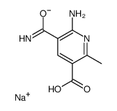 sodium,6-amino-5-carbamoyl-2-methylpyridine-3-carboxylate Structure