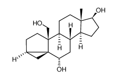 3α,5-Cyclo-6α,17β,19-trihydroxy-5α-androstan结构式