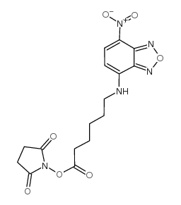 6-[(7-硝基-2,1,3-苯并恶二唑-4-基)氨基]己酸 N-琥珀酰亚胺酯结构式