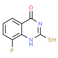 8-氟-2-巯基喹唑啉-4(3H)-酮结构式