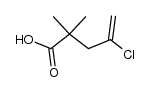 4-chloro-2,2-dimethylpent-4-enoic acid Structure