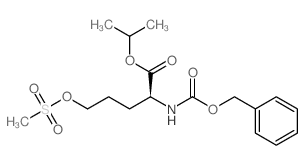 5-甲磺酰氧基-N-苄氧羰基-L-正缬氨酸异丙酯结构式