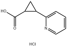 2-(Pyridin-2-yl)cyclopropane-1-carboxylic acid hydrochloride Structure