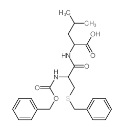 2-[(3-benzylsulfanyl-2-phenylmethoxycarbonylamino-propanoyl)amino]-4-methyl-pentanoic acid Structure