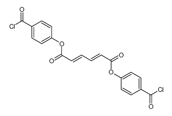 bis(4-carbonochloridoylphenyl) hexa-2,4-dienedioate Structure