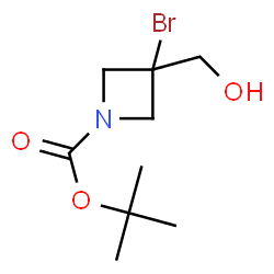 tert-butyl 3-bromo-3-(hydroxymethyl)azetidine-1-carboxylate Structure
