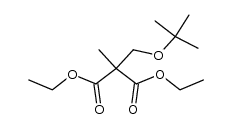 2-[(tert-butoxy)methyl]-2-methylpropanedioic acid diethyl ester Structure