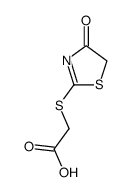 [(4-oxo-2-thiazolin-2-yl)thio]acetic acid Structure