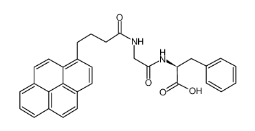 N-4-(1-Pyrene)butyroylglycyl-L-phenylalanine Structure