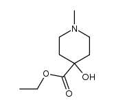 4-hydroxy-1-methyl-piperidine-4-carboxylic acid ethyl ester Structure
