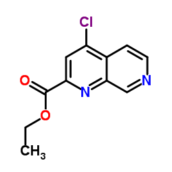 4-氯-1,7-萘啶-2-羧酸乙酯结构式