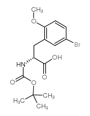(R)-N-BOC-(5-溴-2-甲氧基苯基)丙氨酸结构式