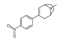 8-methyl-3-(4-nitrophenyl)-8-azabicyclo[3.2.1]oct-3-ene结构式