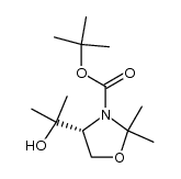 tert-butyl (4R)-4-(1-hydroxy-1-methylethyl)-2,2-dimethyl-1,3-oxazolidine-3-carboxylate Structure