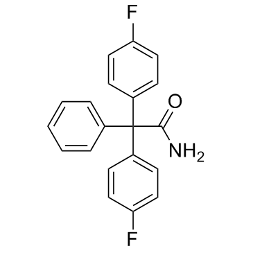 4-氟-A-(4-氟苯基)-A-苯基-苯甲酰胺结构式